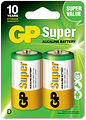 Batteri D 1,5V 13A/LR20 Super Alkaline GP 2-pack
