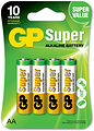Batteri AA 1,5V 15A/LR6 Super Alkaline GP 4-pack