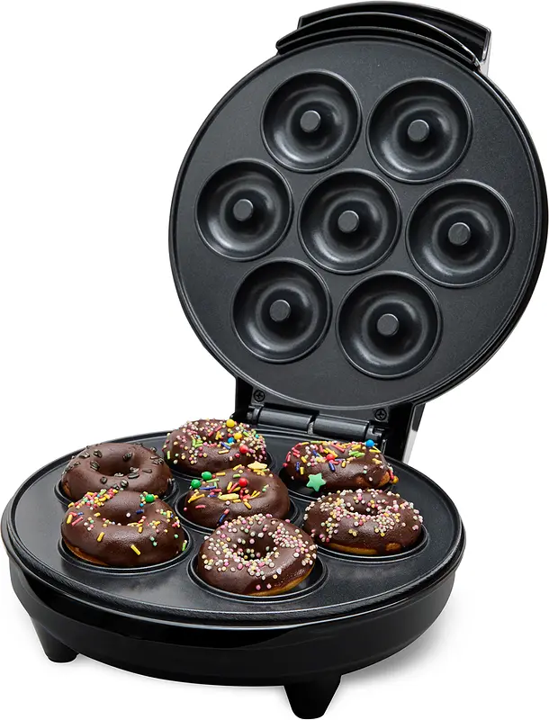Donut Maker Ceramic 7 Munkar 700W DM400 Svart Champion - bild 1