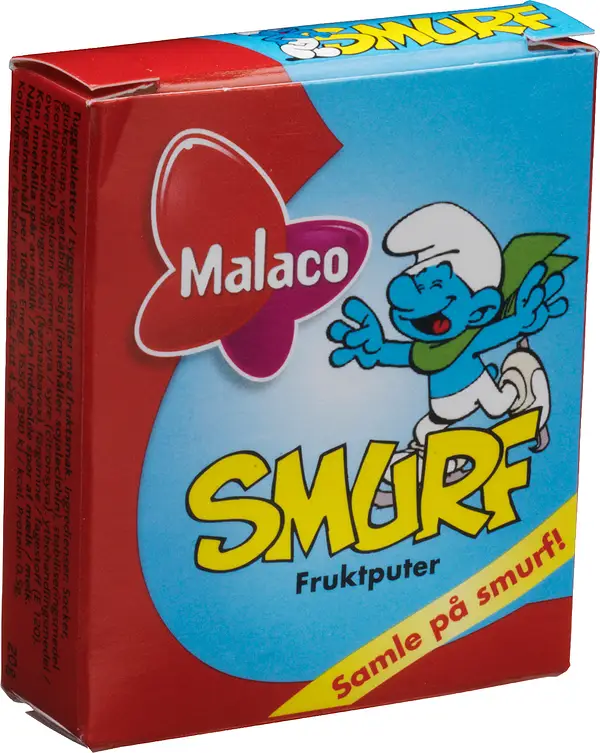 Smurf Fruktputer Tablettask Malaco - bild 1