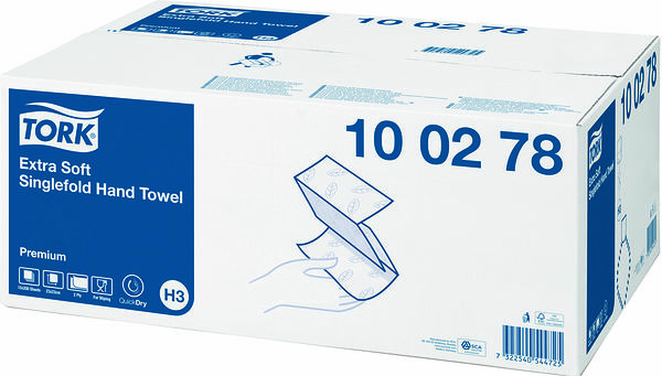 Tork Handduk Singlefold Extra mjuk H3 - bild 1