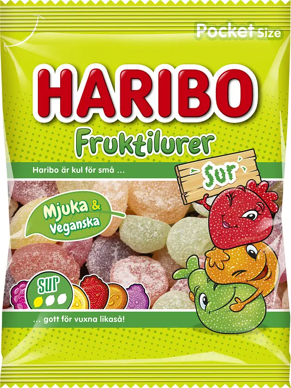 Fruktilurer Sur påse Haribo - bild 1