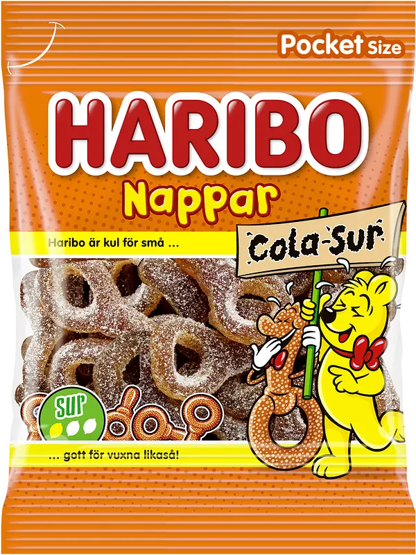 Nappar Cola Sur påse Haribo - bild 1