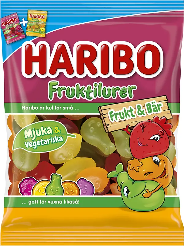 Fruktilurer Frukt & Bär påse Haribo - bild 1
