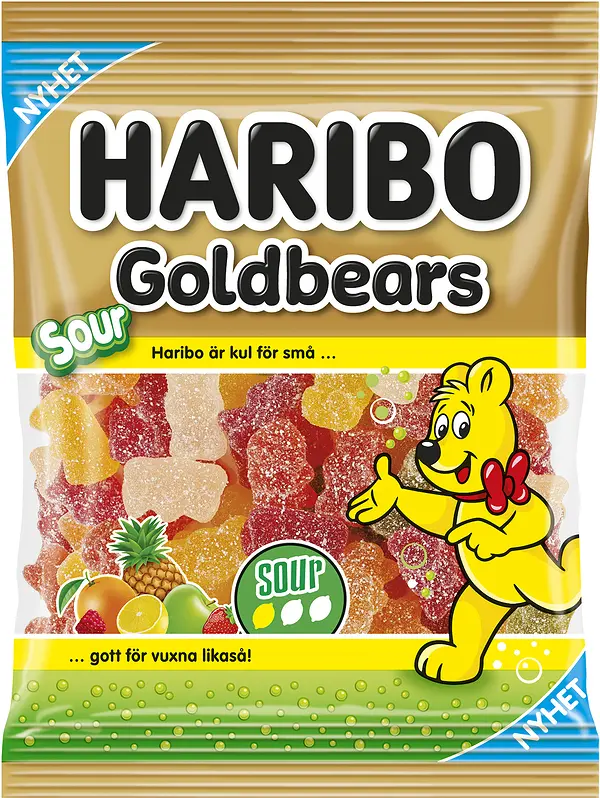 Goldbears Sour påse Haribo - bild 1