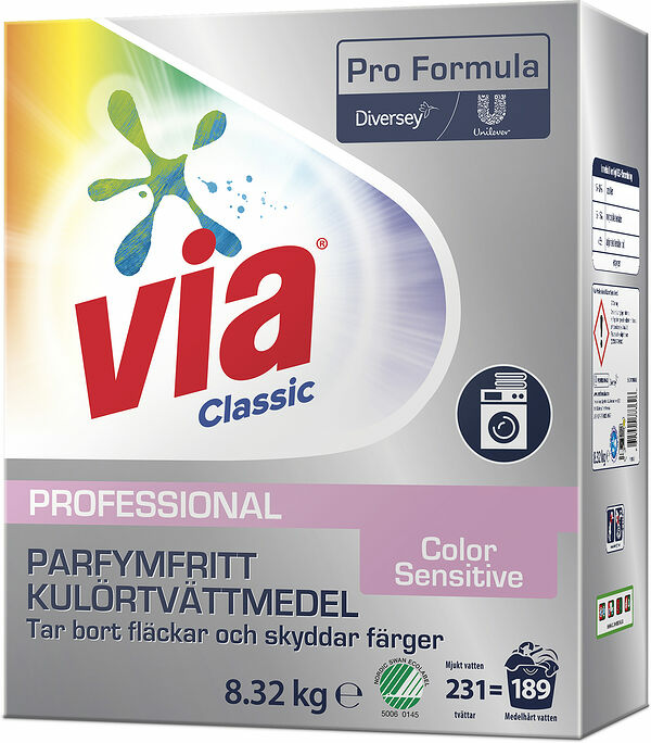 Tvättmedel Via Color Sensitive Professional - bild 1