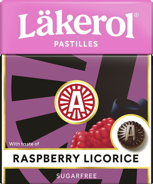 Läkerol Raspberry Licorice sockerfri Ahlgrens - bild 1