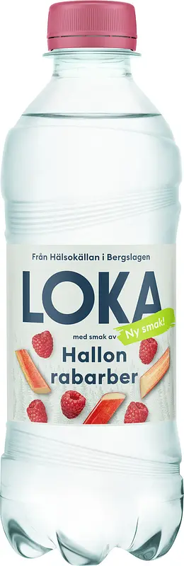 LOKA Hallon Rabarber 33 cl å-pet - bild 1