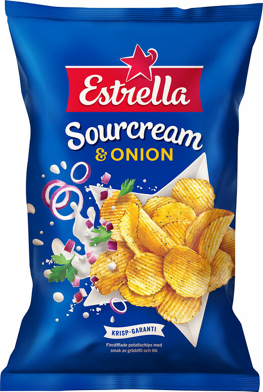 Chips Sourcream & Onion 40 g Estrella - bild 1