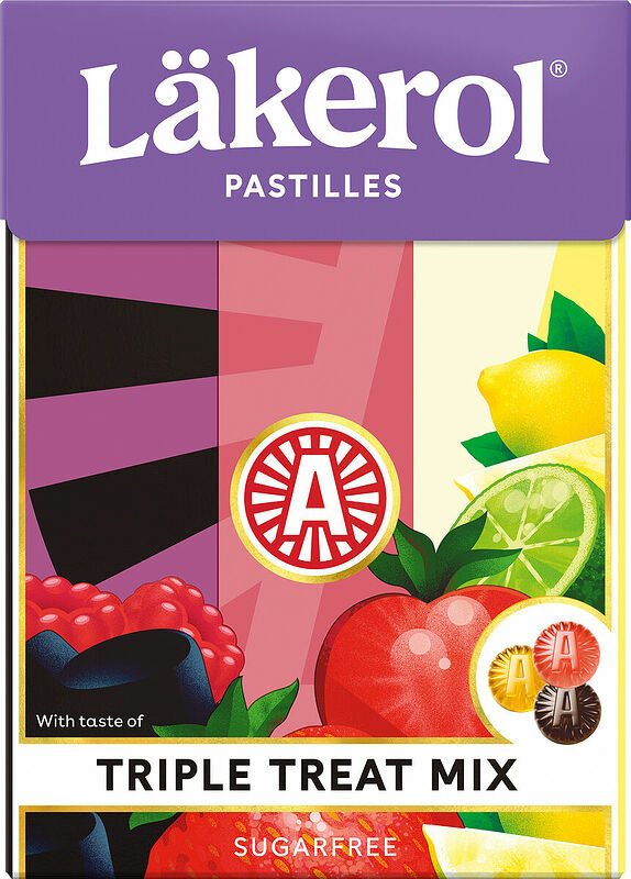 Läkerol Big Pack Triple Treat Mix sockerfri Ahlgrens - bild 1