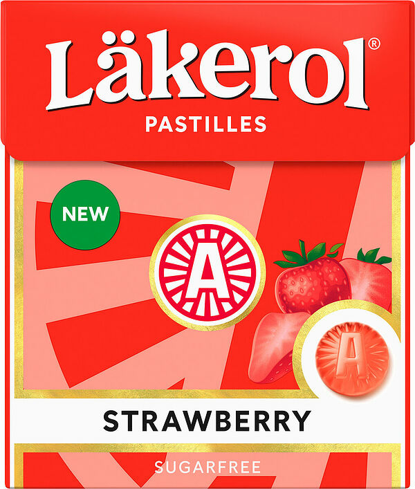 Läkerol Strawberry sockerfri Ahlgrens - bild 1