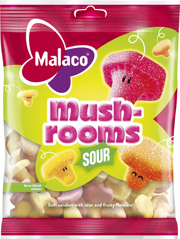 Sour Mushrooms påse Malaco - bild 1