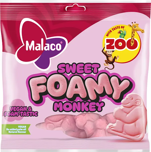 Zoo Foamy Monkey påse Malaco - bild 1