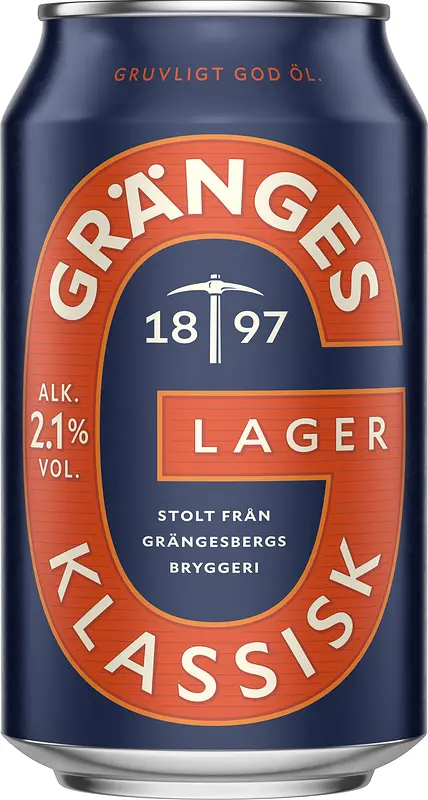 Grängesberg Lättöl Ljus lager 2,1% burk - bild 1