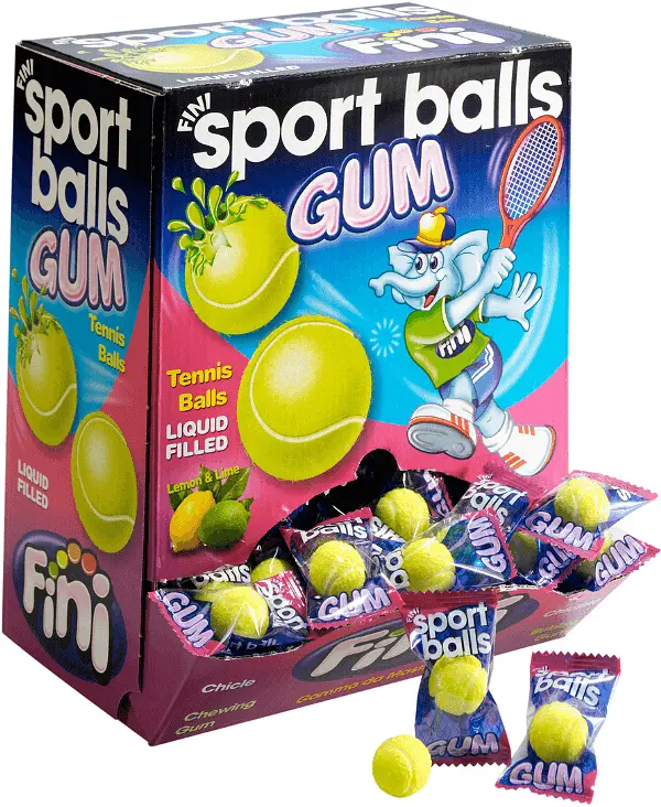 Tuggummi Sport Balls Tennis Bubble Gum Fini - bild 1