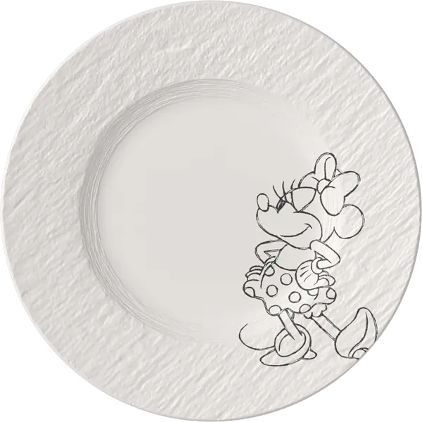 Tallrik flat 22 cm Manufacture Rock Blanc Mickey Mouse Ville - bild 1