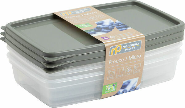 Frys/Micro 0,4 L 3-p Transparent/Khaki Grön ECO Nordiska P - bild 1