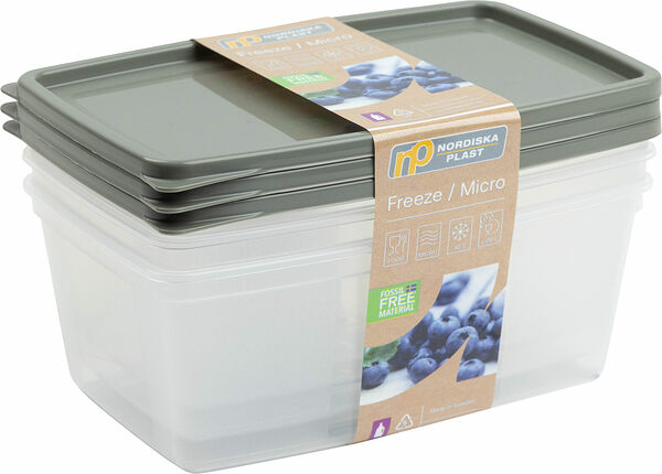 Frys/Micro 0,8 L 3-p Transparent Khaki Grön ECO Nordiska Pla - bild 1