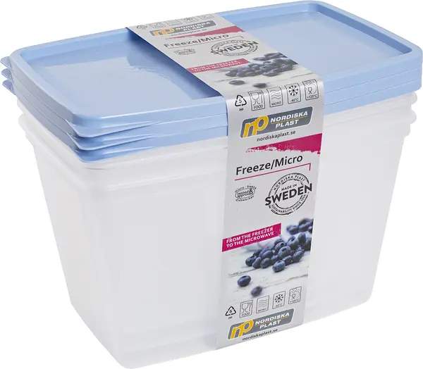 Frys/Micro 1,2 L 3-p Transparent Nordiska Plast - bild 1