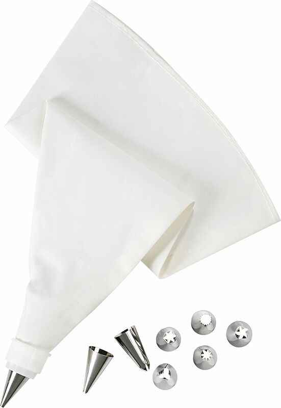 Spritspåseset 9 delar vit/stål 32 cm Patisse - bild 1