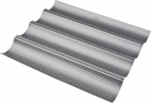 Silvertop baguetteform 4-delad silverfärgad perforerad 38 cm - bild 1