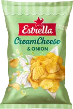 Chips Cream Cheese & Onion 160 g Estrella