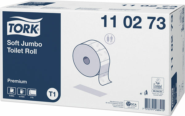 Tork Toalettpapper Jumbo 2-lager Premium T1 - bild 1