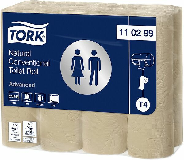 Tork Toalettpapper Natur Advanced 2-lager T4 - bild 1