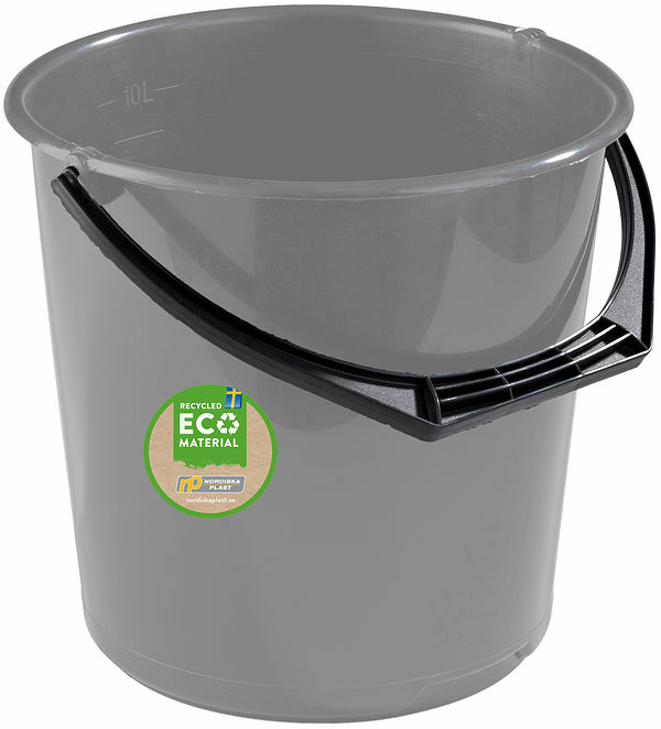 Hink 10 L ECO Grå Nordiska Plast - bild 1