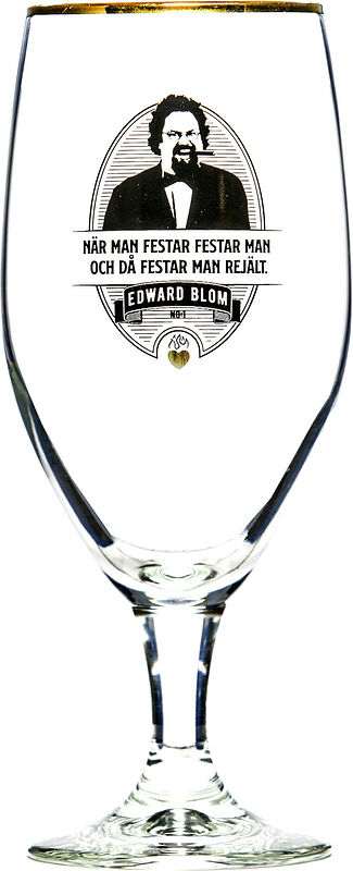 Ölglas No 1 När man festar Edward Blom - bild 1