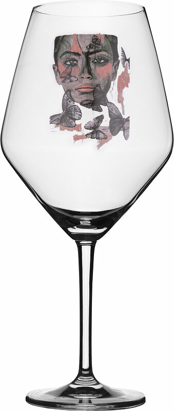 Rödvinsglas 75 cl Butterfly Queen Carolina Gynning - bild 1