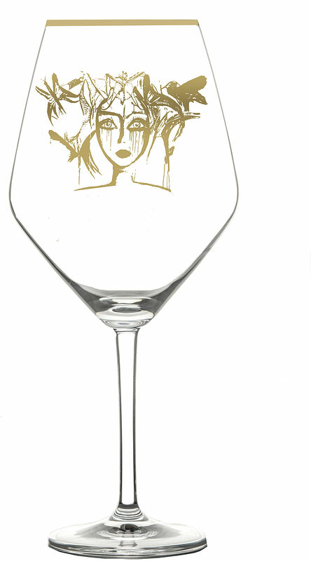 Rödvinsglas 75 cl Slice of Life Gold Edition Carolina Gynnin - bild 1