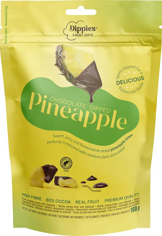 Dippies Fruit Dips Chokladdoppad Ananas Dellia - bild 1