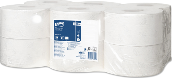 Tork Toalettpapper Mini Jumbo 2-lager T2 - bild 1