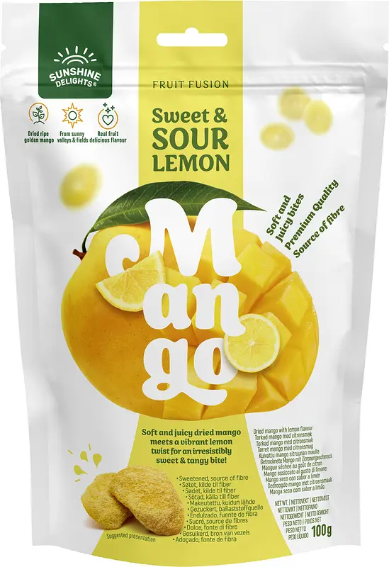 Fruit Fusion Sweet & Sour Lemon Mango Dellia - bild 1
