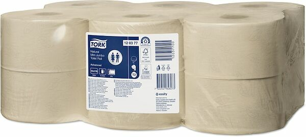 Tork Toalettpapper Mini Jumbo Natur Advanced 2-lager T2 - bild 1