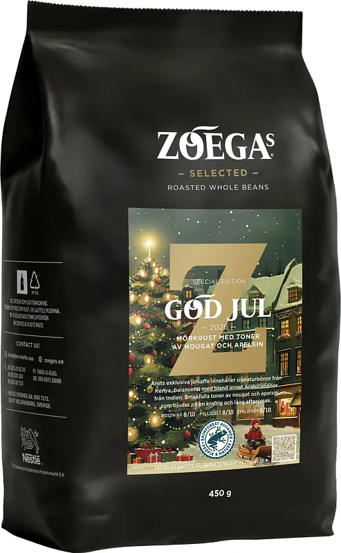 Hela bönor mörk Julkaffe Zoégas - bild 1