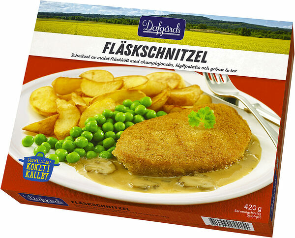 Fläskschnitzel klyftpotatis sås Dafgårds - bild 1