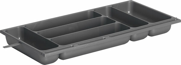 Besticklåda smal 6-fack Grå Nordiska Plast - bild 1