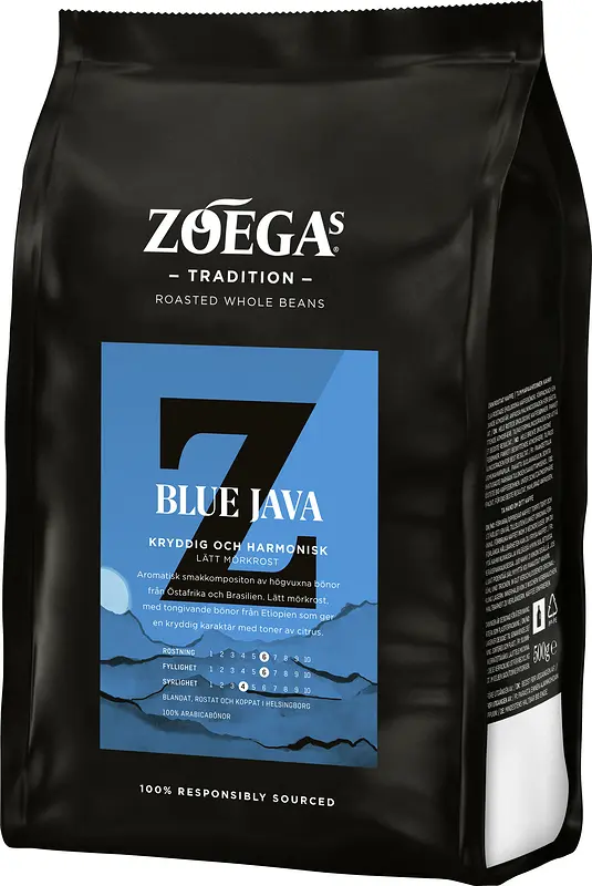 Hela bönor mörk Blue Java Zoégas - bild 1