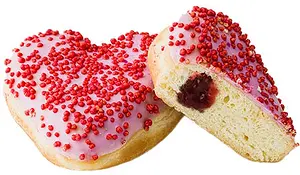 Donut Red Heart Dafgårds