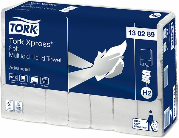 Tork Handduk Xpress® Mjuk Multifold Advanced H2 - bild 1