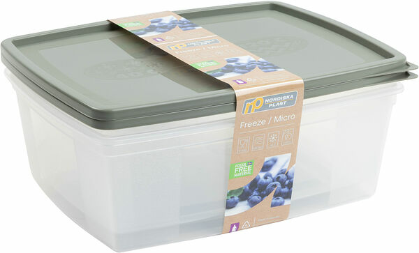Frys/Micro 2,5 L 2-p Transparent Khaki Grön ECO Nordiska Pla - bild 1