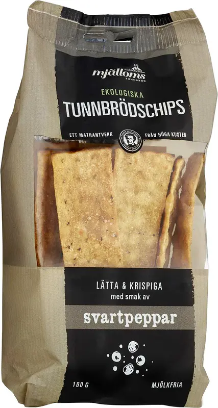 Tunnbrödschips Svartpeppar Mjälloms - bild 1