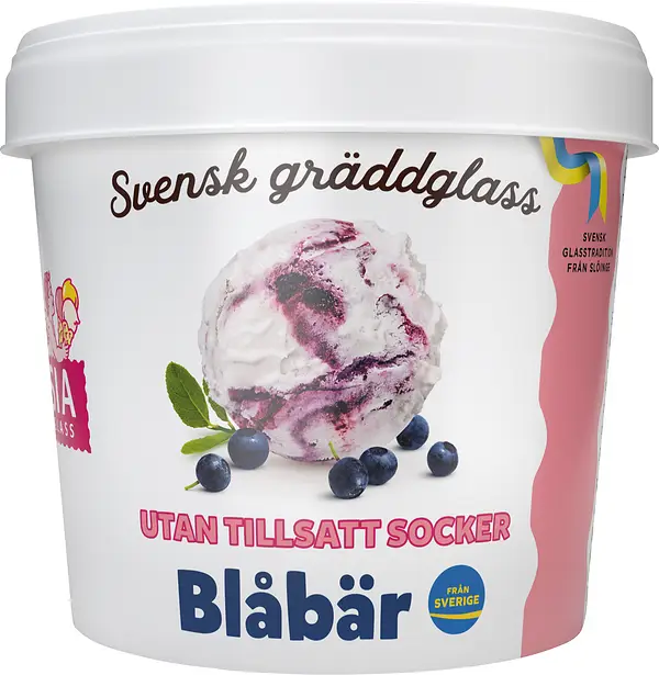 Bägare Blåbär Gräddglass UTS SIA Glass - bild 1