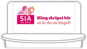 SIA Glass Lock med upphägning till papperskorg 40 liter