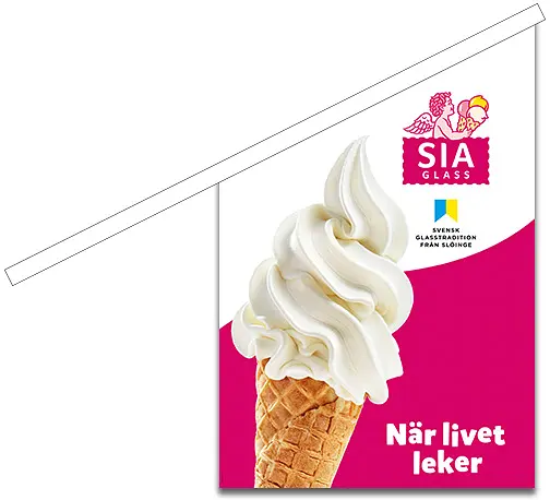 SIA Glass Fasadflagga Mjukglass - bild 1