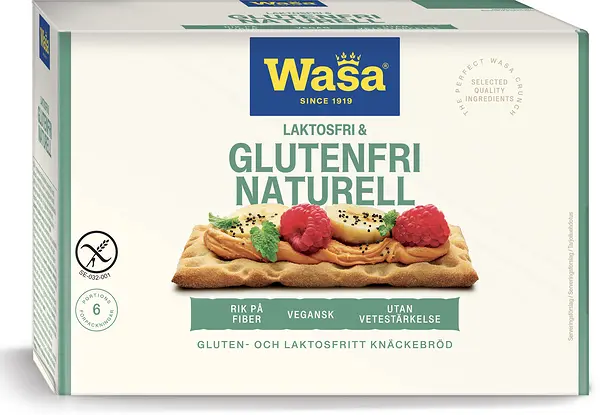 Wasa Glutenfri Laktosfri Naturell knäckebröd - bild 1