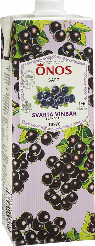 Blandsaft Svarta Vinbär 1+6 1 L Önos - bild 1