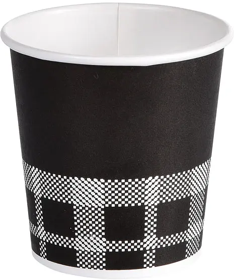 Bägare Cafe Izza 12 cl svart/vit papper Duni - bild 1